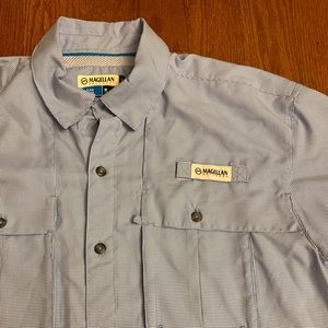Men’s medium Magellan Fish Gear shirt. Blue check